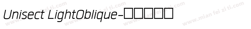 Unisect LightOblique字体转换